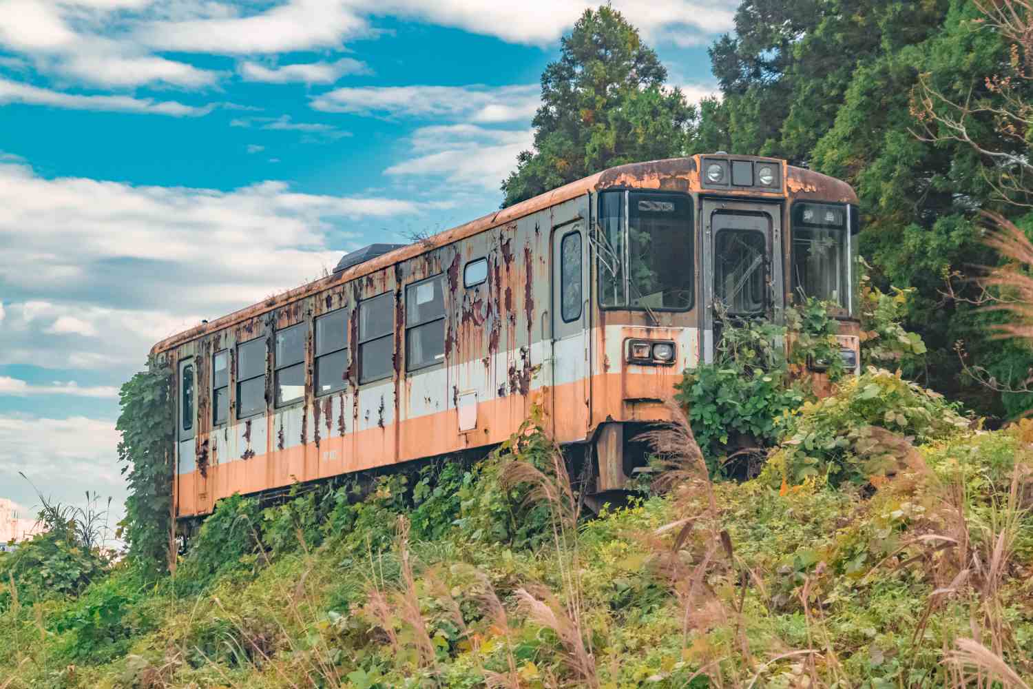 石川】旧のと鉄道能登線に残された廃列車！│一人旅研究会