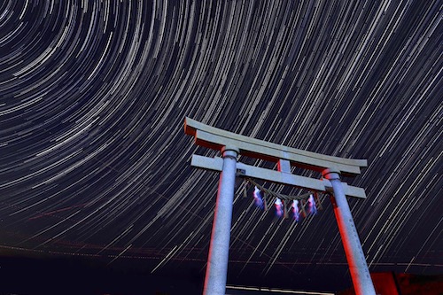千葉】九十九里最南端の鳥居のある海浜、東浪見の鳥居で星空鑑賞