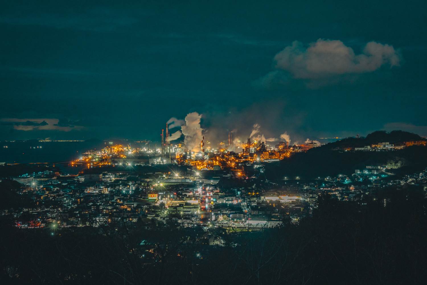 広島】福山の工場夜景を堪能！龍王神社展望台！│一人旅研究会