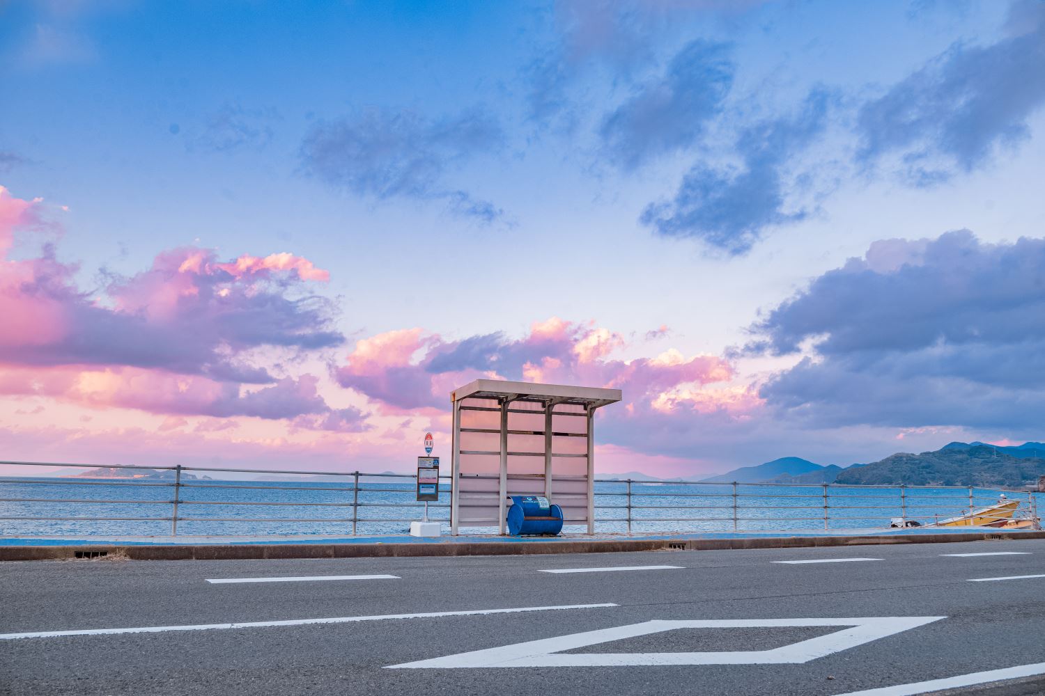 海が見えるバス停 ジオラマ