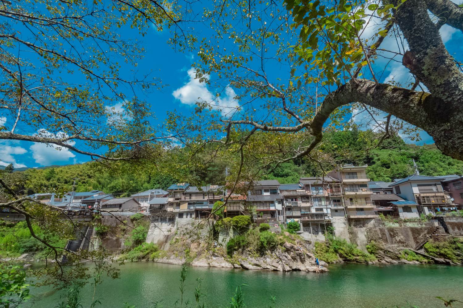 家の近くの川 高知】土居川の吸い込まれる階段と夏過ぎる池川親水公園絶景！│一人旅